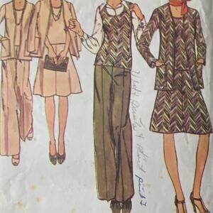 Simplicity 6609  Pattern Cardigan Top Skirt Pant Miss 8 office Versatile Date